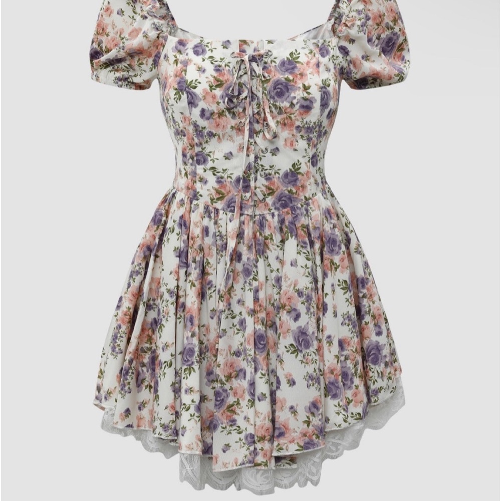 Cider Floral Patchwork Dress